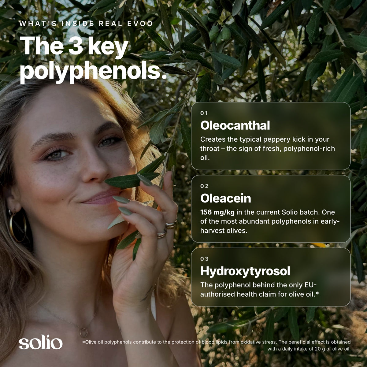 Solio — High-polyphenol olive oil from Apulia (954 mg/kg)